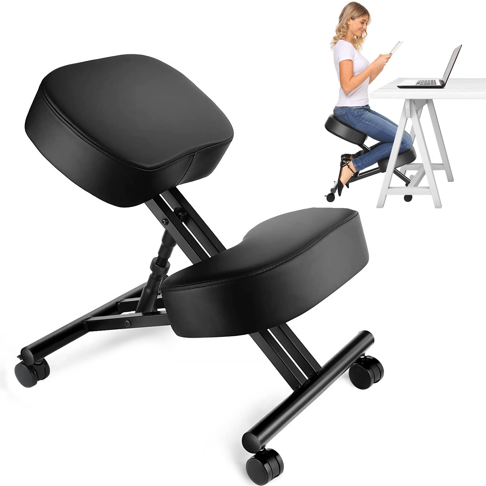 Office Stool - Ergonomischer Kniestuhl für Büro, Verstellbarer Hocker