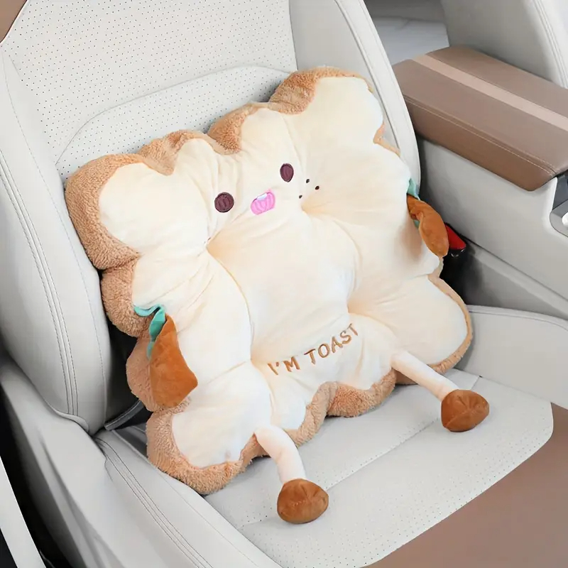 Office Chair Cushion - 1PC Auto Lendenwirbelstütze Nette Toast Kissen