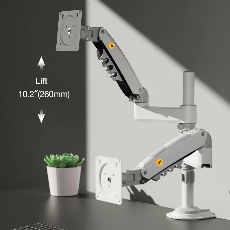 Monitor Stand - Dual-Monitor-Schreibtischhalterung, voll beweglicher, drehbarer Computer-Monitorarm, passend