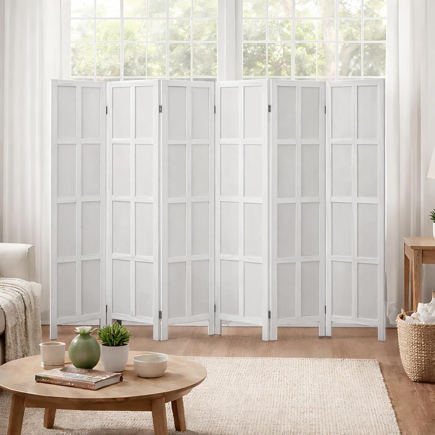 6-teiliger Raumteiler aus Holz – Partition Screen Divider Bewertung und Preis