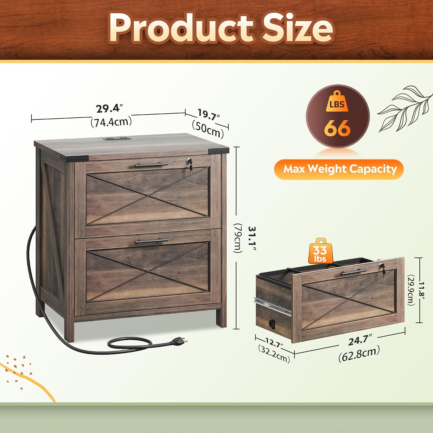 Lateraler Aktenschrank aus Hol – Printer Stand Bewertung und Preis