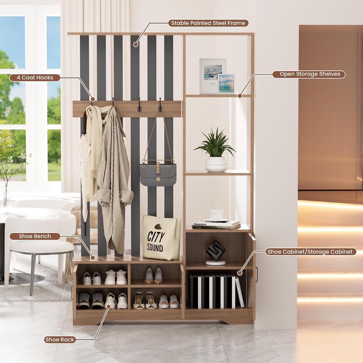 Raumteiler mit Regalen, Boden- – Partition Screen Divider Bewertung und Preis