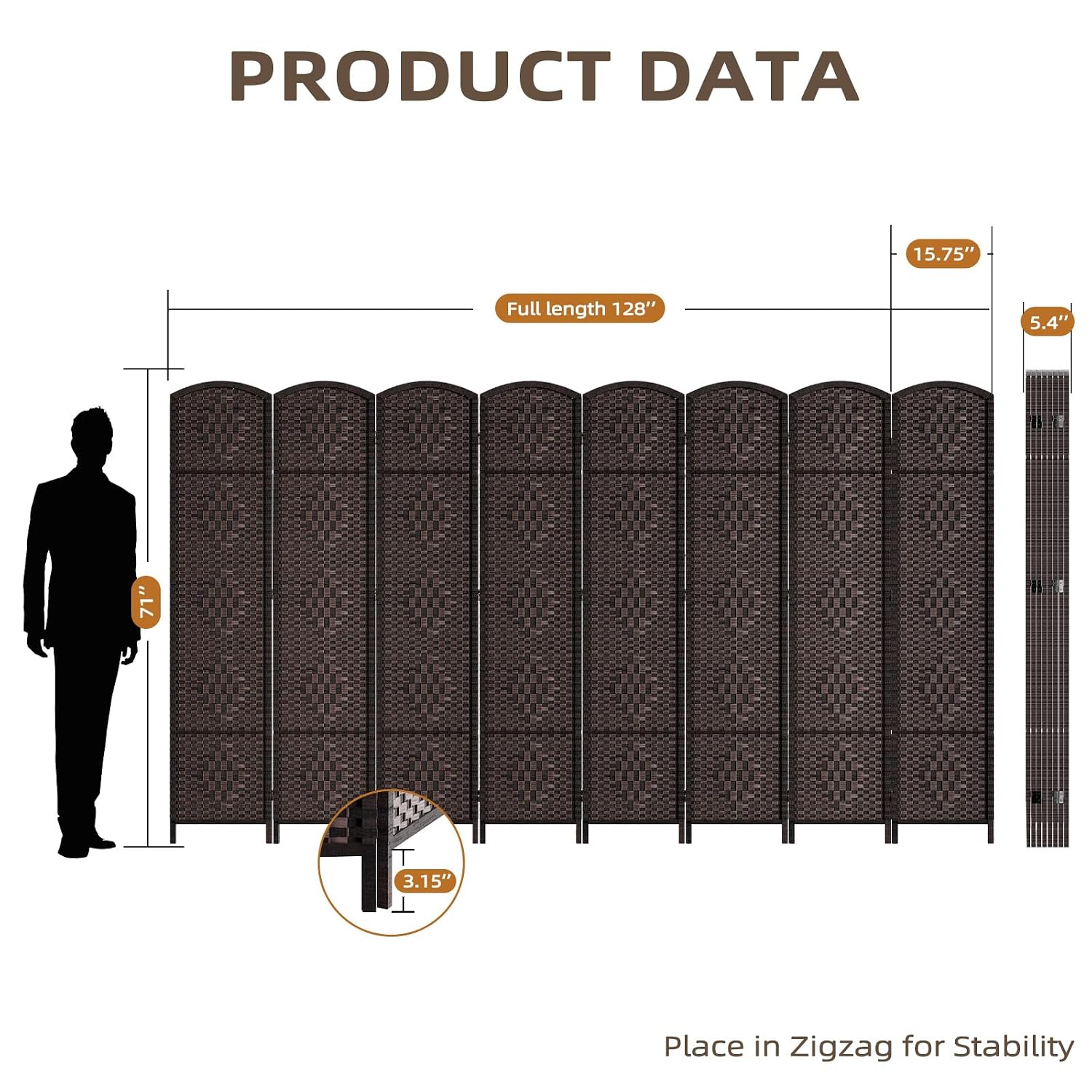8-teiliger Raumteiler Sichtsch – Partition Screen Divider Bewertung und Preis