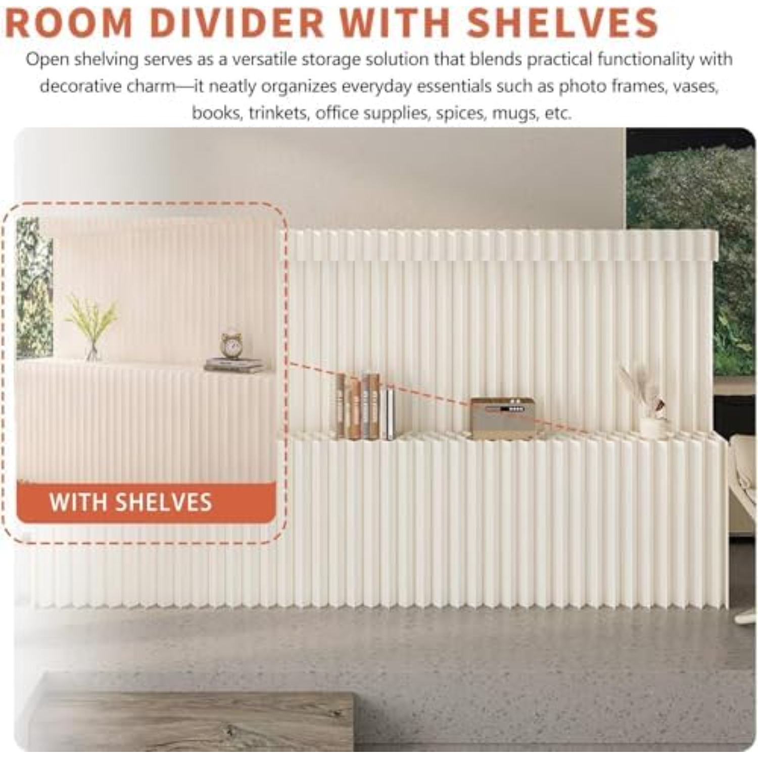 Papier-Raumteiler mit Regalen, – Partition Screen Divider Bewertung und Preis